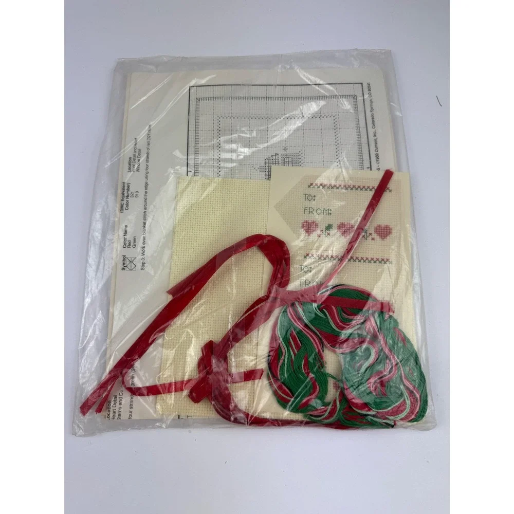 Vintage 1989 Current Counted Cross Stitch Jar Toppers Kit Set of 3 11044-5